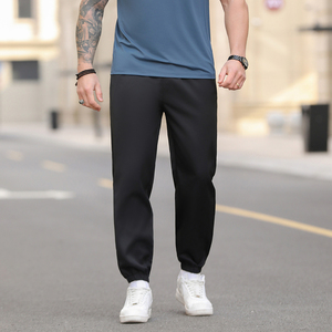 Pantalones de entrenamiento para correr informales deportivos XL para hombre, pantalones de gimnasio de cintura media de secado rápido de alta calidad con cordón de apertura de cremallera plano - Product Image 6