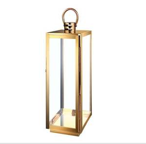 Linterna de Metal de lujo con acabado personalizado, portavelas de lujo hecho a mano, linterna decorativa chapada en cobre de acero inoxidable - Product Image 5