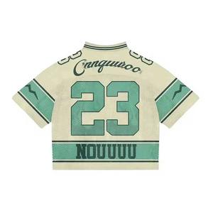 Youth American <b>Football</b> Jersey High Quality Sublimation New Design Short Sleeve Shirt Breathable Plus Size with Low MOQ <b>Price</b> - Product Image 2