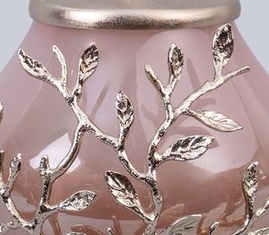 Luxury Spiral Metal Glass Decorative Jar Set Modern Gold Lid <b>Storage</b> <b>Containers</b> Elegant Home Decor Accent - Product Image 3