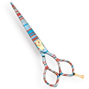 Tijeras profesionales de peluquería en color personalizado, hechas con acero inoxidable de alta calidad, tijeras para uso en salón fabricadas por Life Care. - Product Image 1