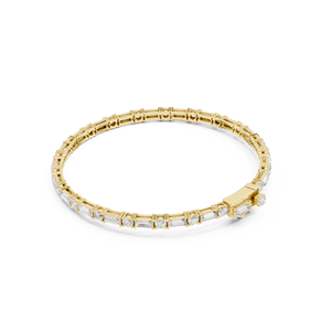 Pulsera de Oro Amarillo con Diamante Cultivado en Laboratorio, Corte Brillante de 10k, Excelente Calidad, Joyería Unisex de Lujo Chapada en Oro, Suministro al por Mayor - Product Image 2