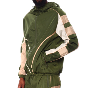 Conjunto cortavientos ligero de nailon y poliéster para uso en exteriores, transpirable e impermeable, chándal para hombre con logotipo personalizado - Product Image 4