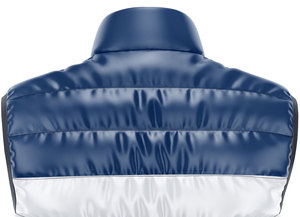 Veste bouffante d'hiver sans manches décontractée pour hommes, vêtements de sport lavables en polyester de haute qualité 100% avec fermeture à glissière à col montant - Product Image 5