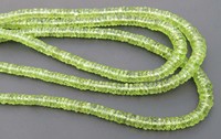 Perles Heishi en péridot vert naturel, taillées à facettes, formes disque et ovale, 4-7mm, brin de 16 pouces, non montées, certifiées haute qualité, pour DIY