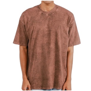 เสื้อยืดโอเวอร์ไซส์ทรงบ็อกซี่ ผ้าเจอร์ซีย์คอตตอน 100% คุณภาพสูง น้ำหนักมาก ไหล่ตก ทรงหลวม สำหรับผู้ชาย - Product Image 1