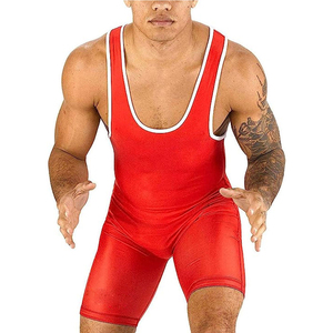 Combinaison de lutte pour hommes personnalisée collants d'entraînement de fitness sexy à séchage rapide maillots de lutte vente en gros de vêtements de lutte par sublimation personnalisés - Product Image 1