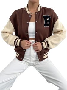 Veste universitaire à prix raisonnable de taille de couleur personnalisée entretenue par des OEM meilleure vente de veste de rue unique pour les femmes - Product Image 6