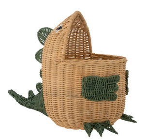 Best Seller Wholesale Dinosaur Shaped Rattan Storage <b>Basket</b> Cute <b>Animal</b> Storage Bin Made in Vietnam-SISU - Product Image 3