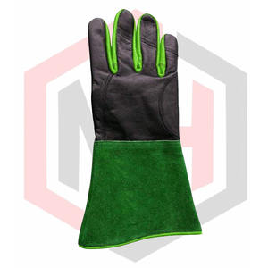 Guantes de soldadura TIG Premium Cuero resistente al calor 7 oz Espesor 16 PULGADAS Longitud Anti-vibración Protección de manos resistente al desgarro - Product Image 6