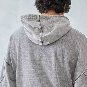 2024เสื้อมีฮู้ดสำหรับผู้ชายสีไม่ซ้ำใครเสื้อคลุม500gsm วินเทจสีซีดจาง - Product Image 4