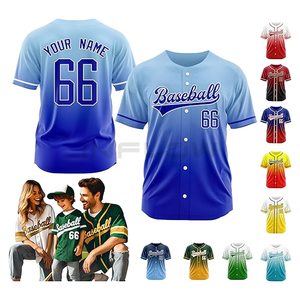 Venta al por mayor, camisetas de béisbol para hombres y mujeres, logotipo bordado personalizado, sublimación, rayas, fabricante de camisetas de béisbol, deportes de entrada - Product Image 2