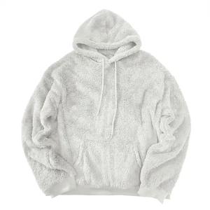 New 2025 Fluffy <b>Fleece</b> Block <b>Hoodie</b> Custom Pocket Heavyweight Winter Thick Warm Solid <b>Sherpa</b> <b>Men's</b> Hoodies Made By Dikson Sports - Product Image 2