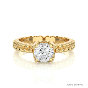 Anillo de diamantes CVD de oro blanco de corte redondo de 1,02 quilates, compromiso premium y regalo de aniversario para sus anillos de diamantes - Product Image 5