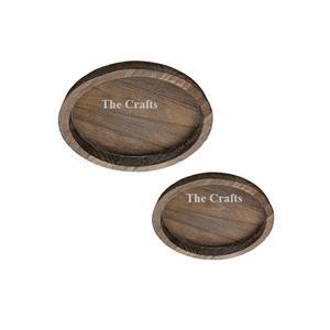 Design merveilleux sous plaque en bois plaque de chargeur taille personnalisée forme ronde plaque d'exposition à bas prix - Product Image 4