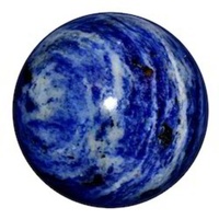 Esfera de Sodalita Hecha a Mano de Alta Calidad al por Mayor, Bola de Cristal Pulido Azul, Figura Decorativa para el Hogar con Cruz de Ágata Estrella Nueva, Feng Shui