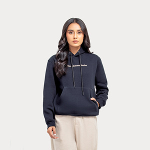 Sweat à capuche décontracté pour femme, haute qualité, hiver, coupe ample, épaules tombantes, en molleton épais de coton, séchage rapide, respirant, sérigraphié - Product Image 1