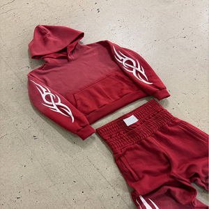 Survêtement d'hiver personnalisé pour homme en maille respirante style streetwear avec broderie appliquée effet vieilli et finition délavée à l'acide - Product Image 3