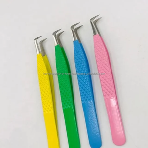 Pince à cils professionnelle en acier inoxydable japonais de couleur personnalisée en gros, précision antistatique, pointe nano pointue - Product Image 3