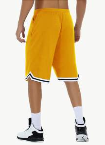 Pantalones cortos de lona de malla de poliéster personalizados OEM al por mayor con bordado impreso en 3D pantalones cortos con logotipo de baloncesto para hombre y correr y gimnasio para mujer - Product Image 3