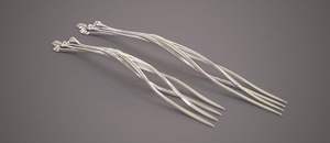 Ensemble de couverts en acier inoxydable à manche torsadé moderne, couverts de designer artistiques, vaisselle de luxe polie, ustensiles de table haut de gamme - Product Image 5