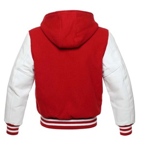 Custom Men's <b>Leather</b> Sleeves & Wool Body Letterman Baseball <b>Winter</b> Bomber <b>Jacket</b> Varsity Style - Product Image 2