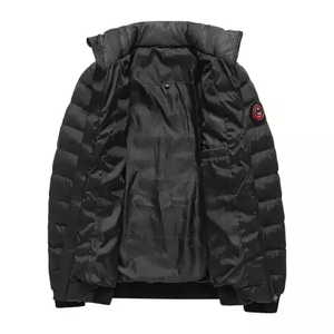 Top qualité hommes plaine fermeture éclair poche hiver chaud vêtements d'extérieur veste manteau pour la collection d'hiver - Product Image 3