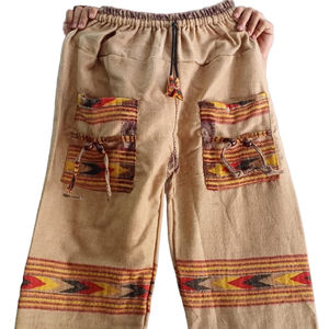 Venta caliente acrílico impreso lana pijamas de invierno estilo hippie pantalones bohemios con bolsillos Harem pijamas DE LA India - Product Image 1