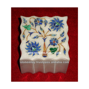 Handcrafted Very Best Price Indian Exporter Of White Marble Inlay Decorative Jewelry <b>Boxes</b> For Wedding Gift Purpose Of Wholesale - Product Image 1