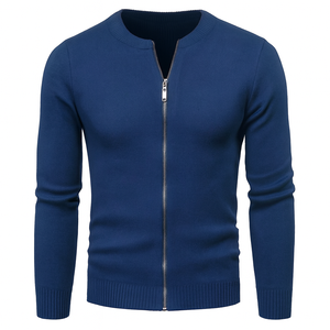 <b>Men</b>’s Zip-Up <b>Cardigan</b> Sweater | OEM ODM Knitwear | Wholesale Streetwear - Product Image 5