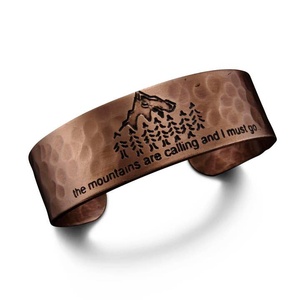 Brazalete de cobre turco 1985, brazaletes de 12mm, brazalete ancho de cobre envejecido grueso en relieve para mujer, pulsera de textura rústica - Product Image 1