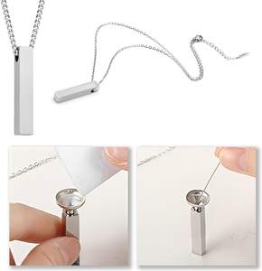 Set of Cross Decorative Funeral <b>Urns</b> for Ashes Adult Male & Female Includes 1 <b>Large</b> <b>Urn</b> & 1 Necklace for Ashes - Product Image 6