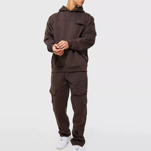 Survêtements 2 pièces personnalisés haut de gamme pour hommes Nouveau design Streetwear Jogger Pantalons de survêtement Sweats à capuche Nouveaux survêtements personnalisés - Product Image 2