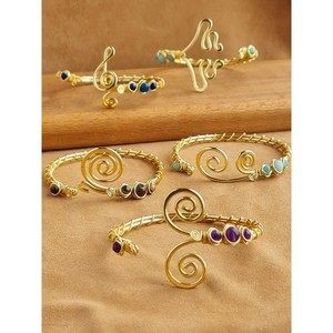 Handmade Stylish Fashion <b>Bracelets</b> & Bangles Gold & Silver Plated with Vibrant <b>Gemstone</b> Details for Resale - Product Image 3