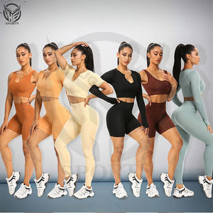 Conjunto Deportivo de Yoga para Mujer 2026, 1 Pieza, Manga Larga, Bra Deportivo, Leggings, Ropa de Gimnasio - Product Image 1