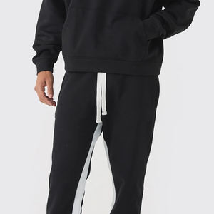 Conjunto de dos piezas de chándal informal de forro polar para hombre, corte holgado 2026 / Conjunto de chándal de forro polar grueso para hombre, sudadera con capucha y pantalones cálidos - Product Image 3