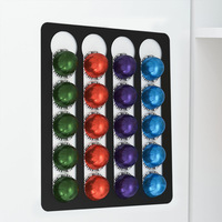 Support mural en acier inoxydable pour capsules Vertuo, organisateur adhésif pour dosettes de café Nespresso