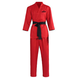 Uniforme de entrenamiento de karate con cuello fuerte y mangas largas Uniforme rojo de karate con tela gruesa - Product Image 1