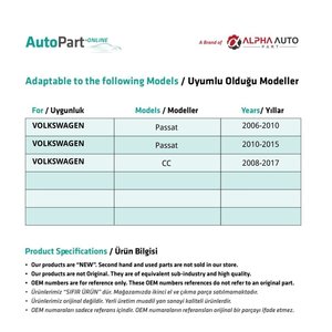 มอเตอร์ล็อกคอลัมน์สำหรับ Volkswagen Passat B6,B7,CC - Product Image 2