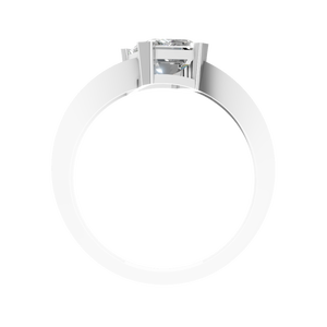 Bague de fiançailles de luxe pour femme en or massif 14 carats avec diamant de laboratoire certifié IGI, sertie à griffes, pour mariage, anniversaire, fête, cadeau - Product Image 4