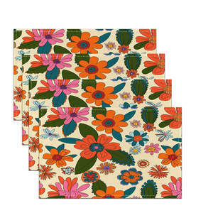 100% pur coton matériel best-seller napperon de Table de cuisine à domicile avec impression personnalisée avec marque privée - Product Image 2