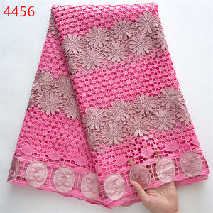 4456 haute qualité africain dentelle matériel africain dentelle robe Guipure cordon dentelle tissu Styles Aso Oke tissu africain - Product Image 2
