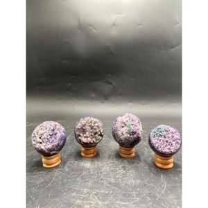 Esfera de Cristal de Ágata de Uva Natural Pulida, Hueca, de 6-8 cm, Bola de Geoda, Interior Elegante para Decoración del Hogar - Product Image 2