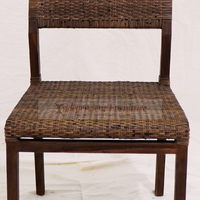 Chaise de salle à manger en bois de mahogany massif, style moderne minimaliste, brun antique, pour la maison, la salle à manger, l'hôtel, le restaurant, le bistrot, le café