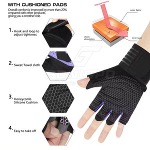 ถุงมือหนังนีโอพรีนสำหรับออกกำลังกายในยิมฟิตเนสฝึกยกน้ำหนัก - Product Image 5