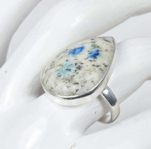 Bague de fiançailles à la main en argent sterling 925 avec cabochon de jaspe K2 en argent fin pour cadeau de mariage - Product Image 3