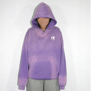 Diseño personalizado logotipo personalizado invierno alta calidad pulóver sol desteñido sudaderas con capucha de talla grande ropa informal algodón mezclado polar - Product Image 6