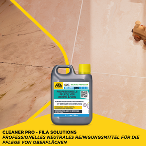 FILA Solutions CLEANER PRO Limpiador de Pisos Líquido Concentrado Neutro 1L Ecológico Baja Espuma Para Piedra, Concreto, Madera y Azulejos - Product Image 4