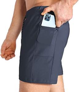 กางเกงขาสั้นออกกำลังกายสำหรับผู้ชายกางเกงขาสั้นเล่นยิมแบบเชือกรูดสำหรับวิ่ง - Product Image 3