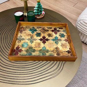 Bandeja de Servicio de Diseño con Recubrimiento de Esmalte de Madera MDF, Bandeja de Mesa de Alta Calidad para Hoteles y Restaurantes - Product Image 1